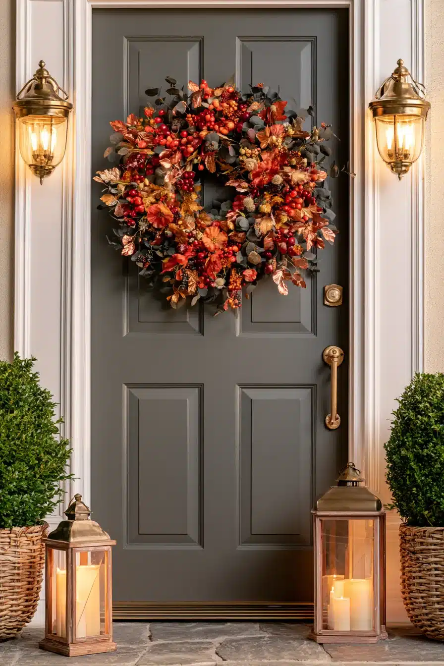 27 Beautiful Fall Wreaths for a Warm and Welcoming Autumn Front Door