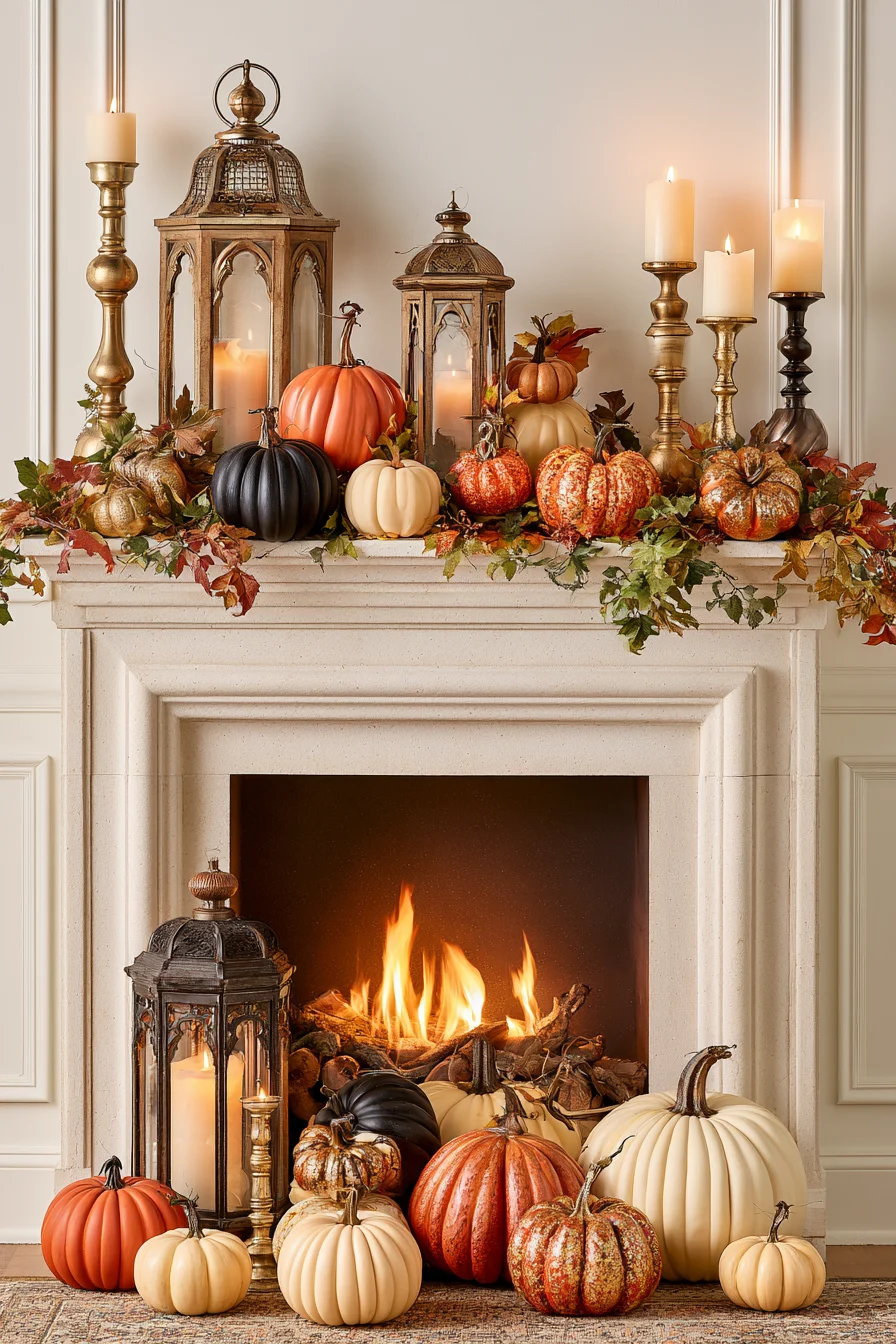 27 Autumn Fireplace Decor Ideas for a Warm Cozy Home