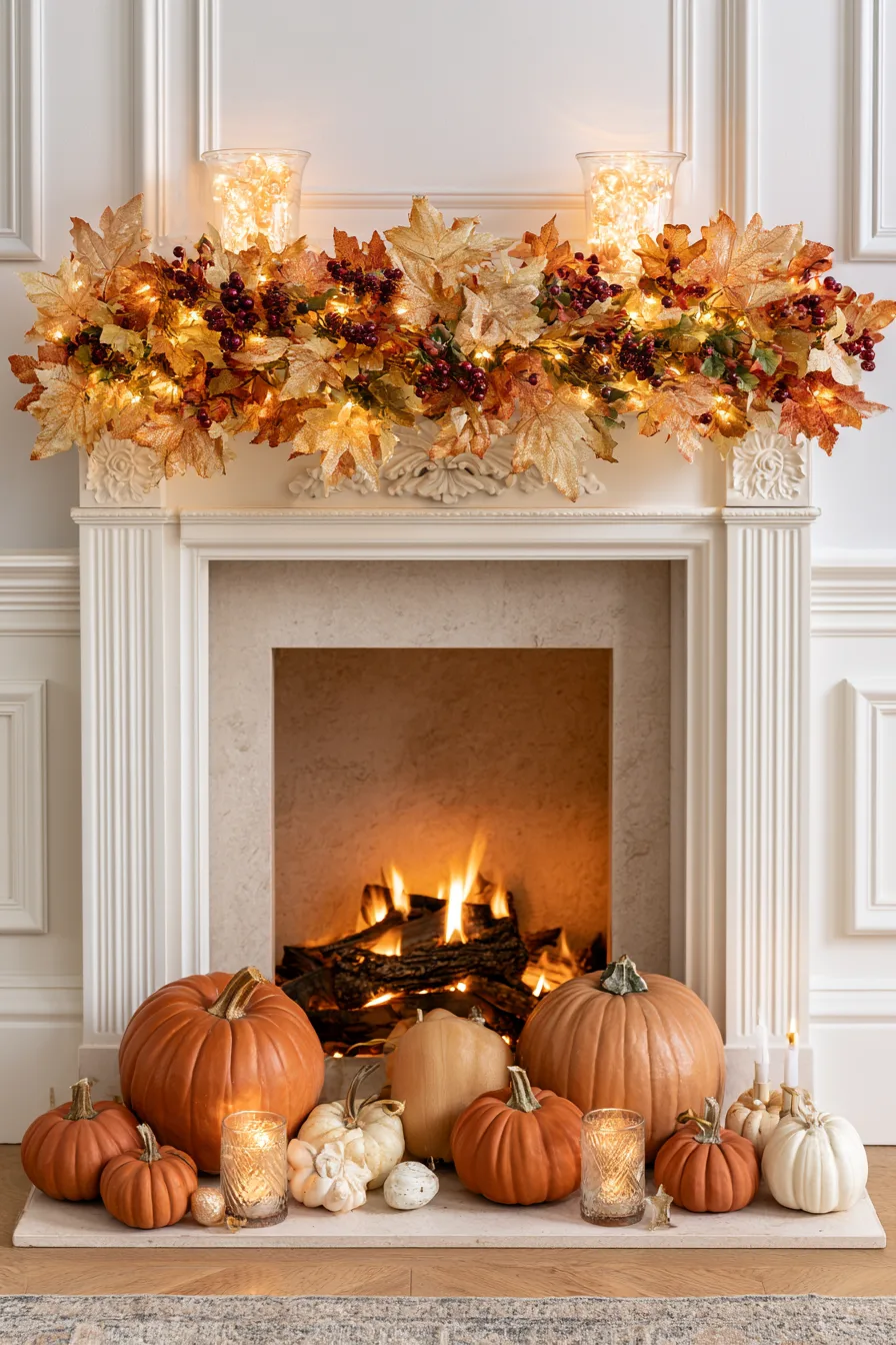 27 Autumn Fireplace Decor Ideas for a Warm Cozy Home