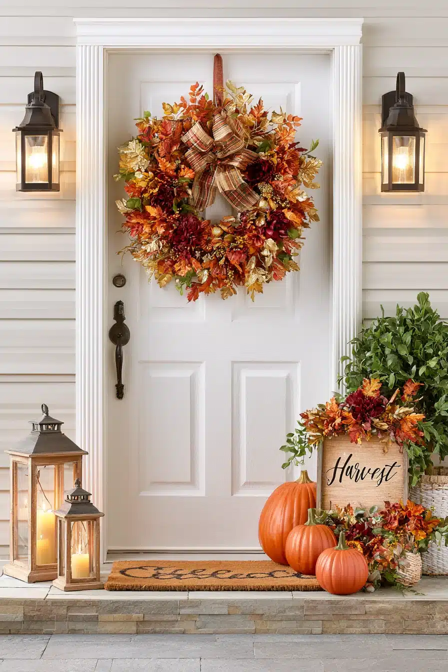 27 Beautiful Fall Wreaths for a Warm and Welcoming Autumn Front Door
