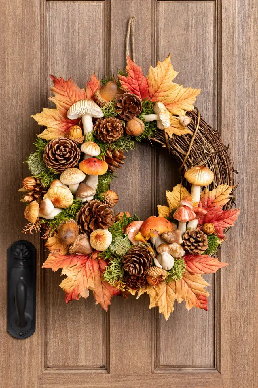 27 Gorgeous Fall Front Door Wreaths for a Warm Autumn Welcome