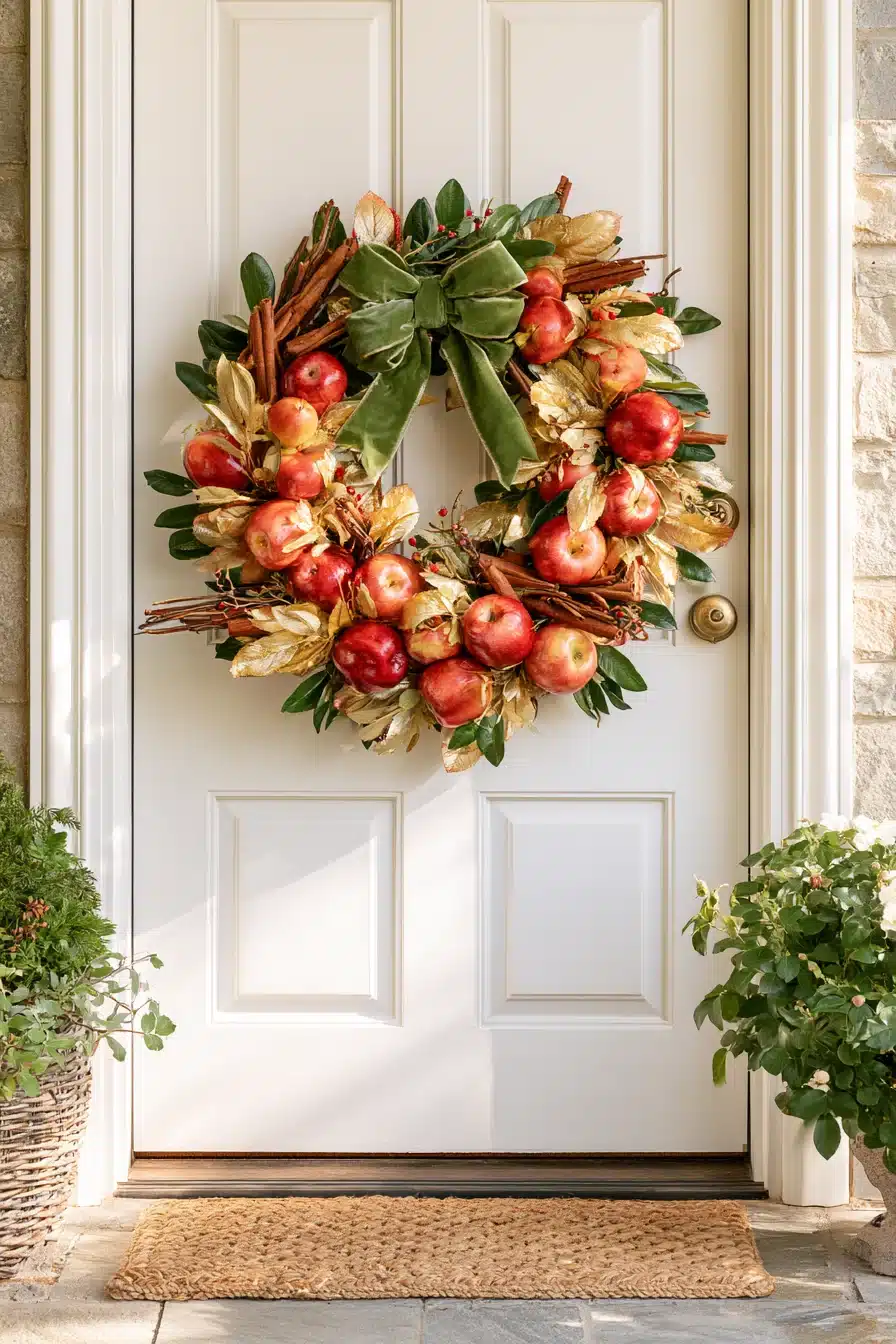 27 Gorgeous Fall Front Door Wreaths for a Warm Autumn Welcome
