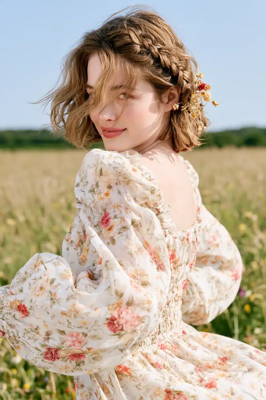 27 Charming Short Cottagecore Hairstyles for a Dreamy Romantic Look