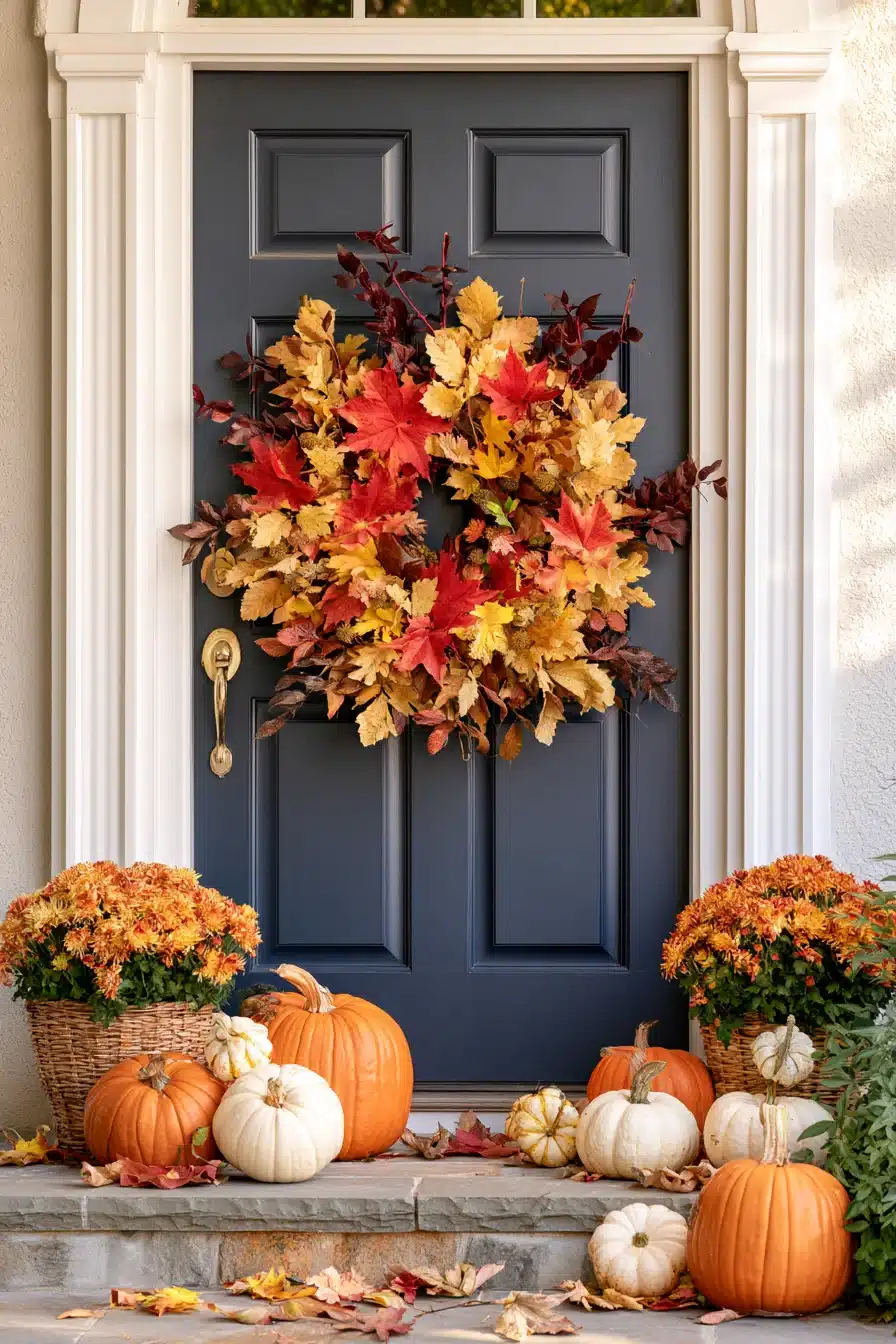 27 Beautiful Fall Wreaths for a Warm and Welcoming Autumn Front Door