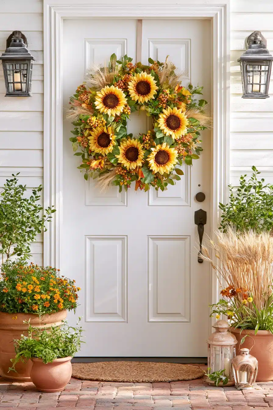 27 Beautiful Fall Wreaths for a Warm and Welcoming Autumn Front Door