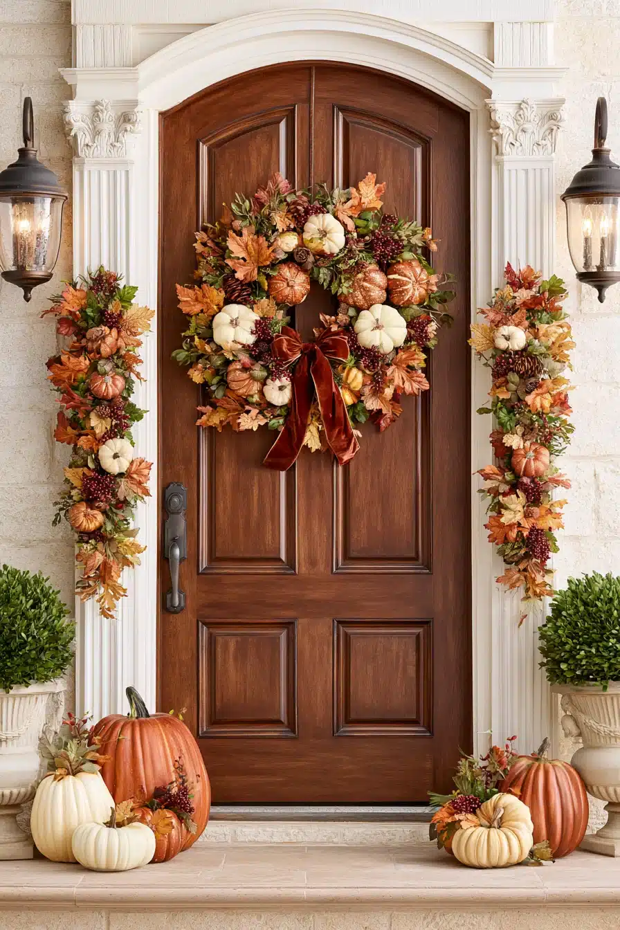 27 Beautiful Fall Wreaths for a Warm and Welcoming Autumn Front Door