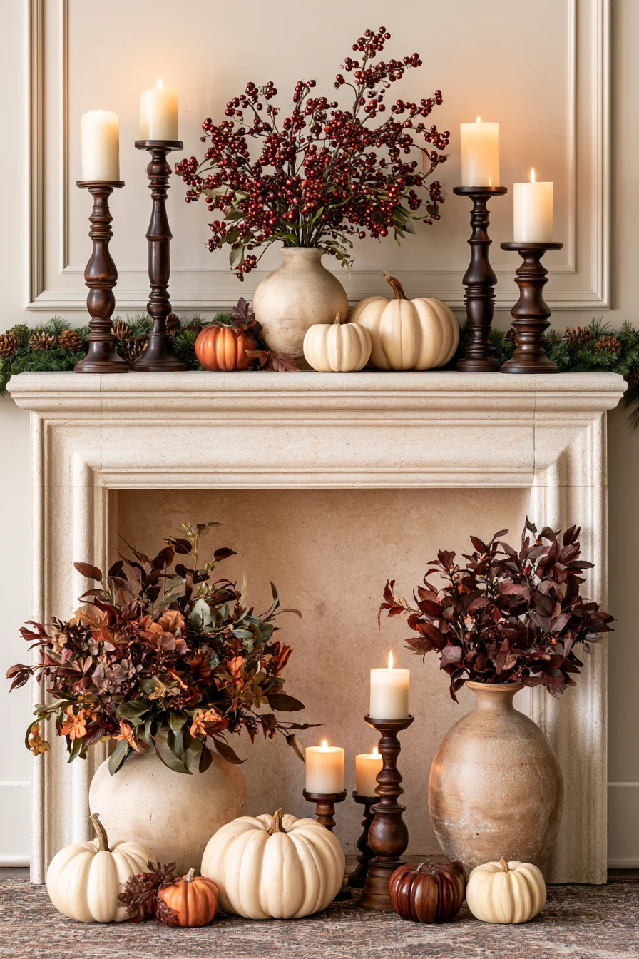 27 Autumn Fireplace Decor Ideas for a Warm Cozy Home