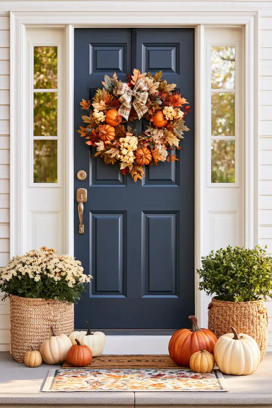 27 Beautiful Fall Wreaths for a Warm and Welcoming Autumn Front Door