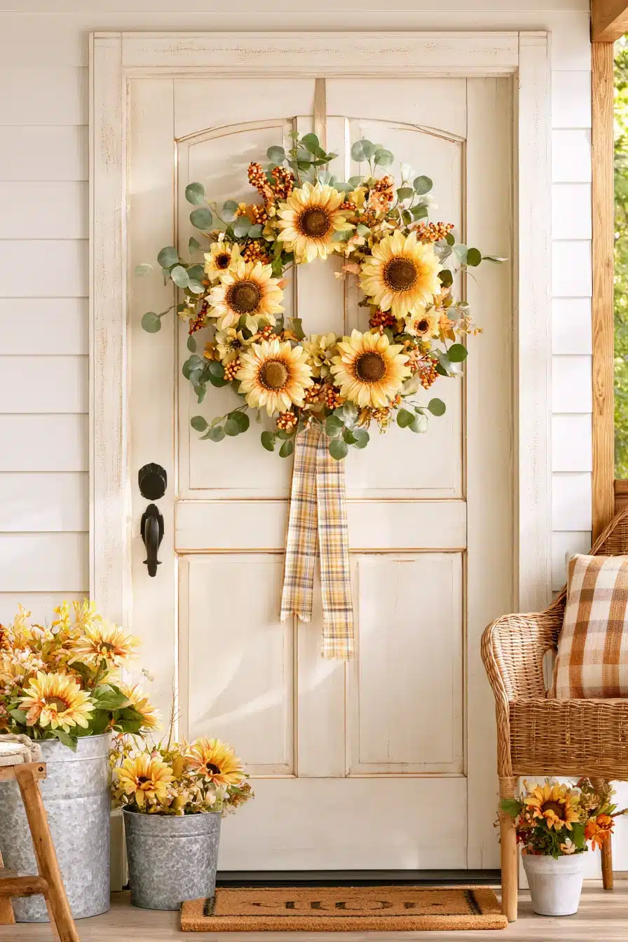 27 Beautiful Fall Wreaths for a Warm and Welcoming Autumn Front Door