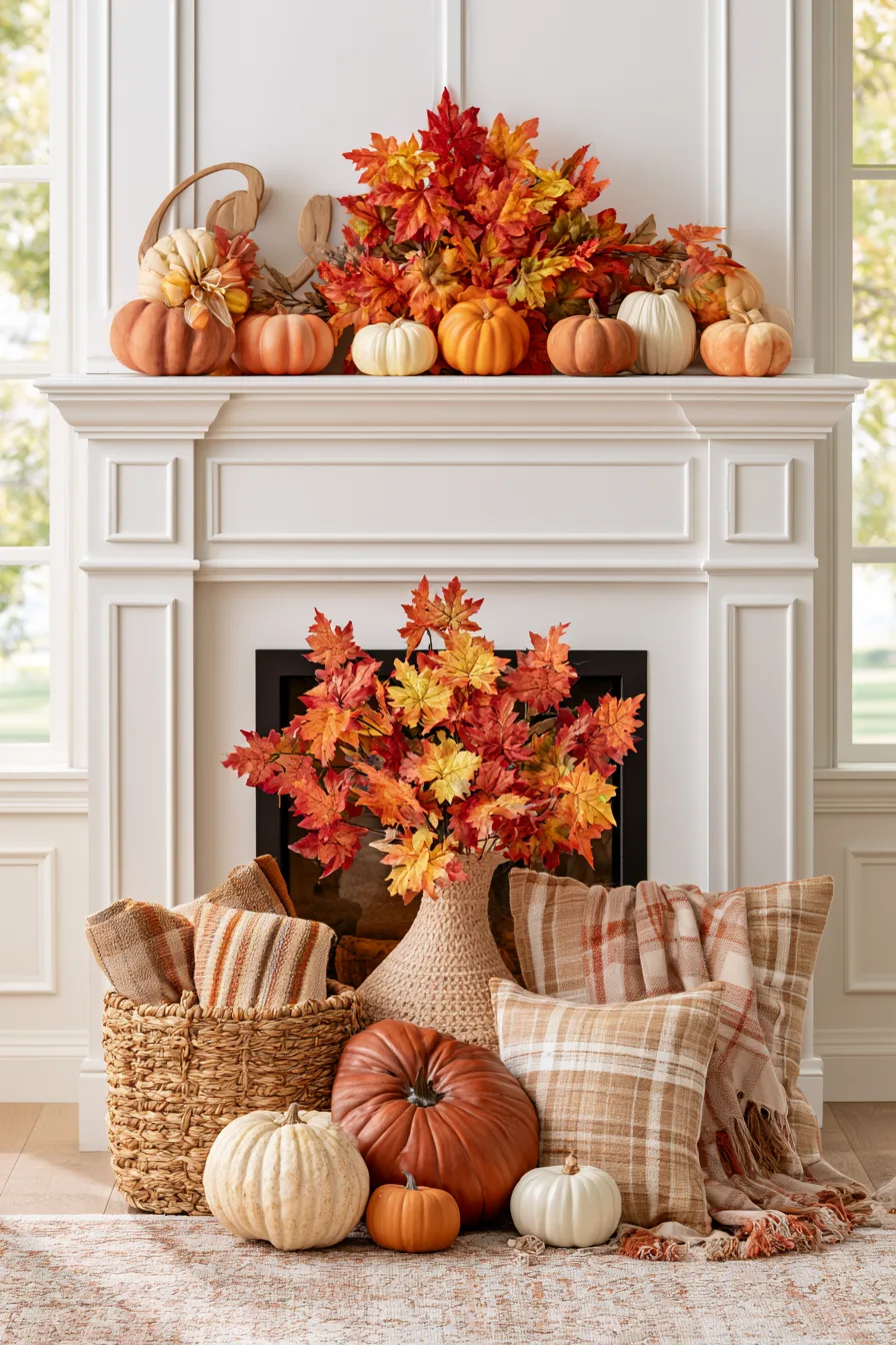 27 Autumn Fireplace Decor Ideas for a Warm Cozy Home