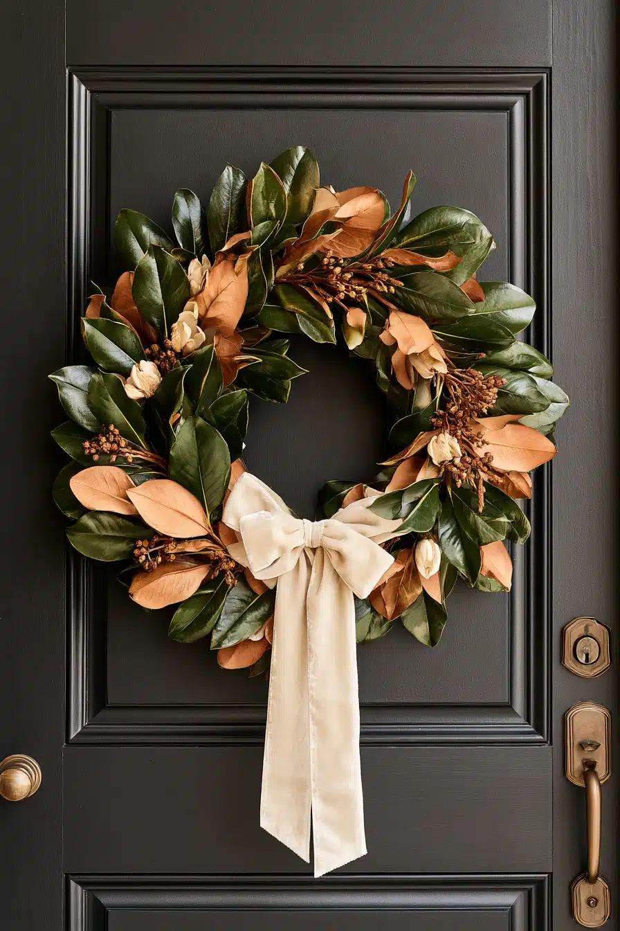 27 Gorgeous Fall Front Door Wreaths for a Warm Autumn Welcome