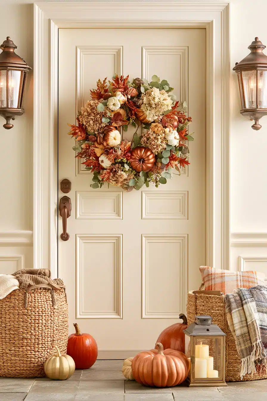 27 Beautiful Fall Wreaths for a Warm and Welcoming Autumn Front Door