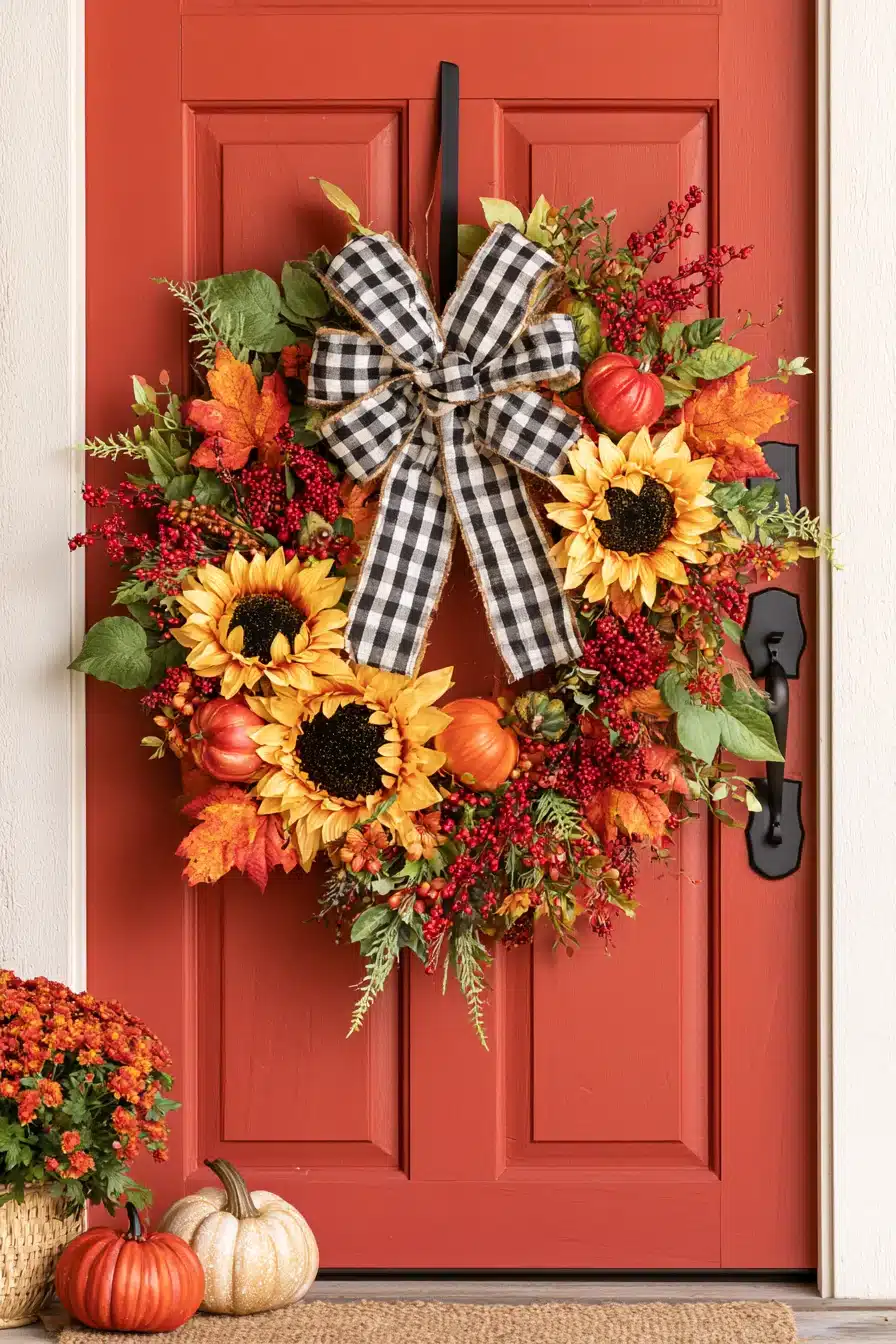 27 Beautiful Fall Wreaths for a Warm and Welcoming Autumn Front Door