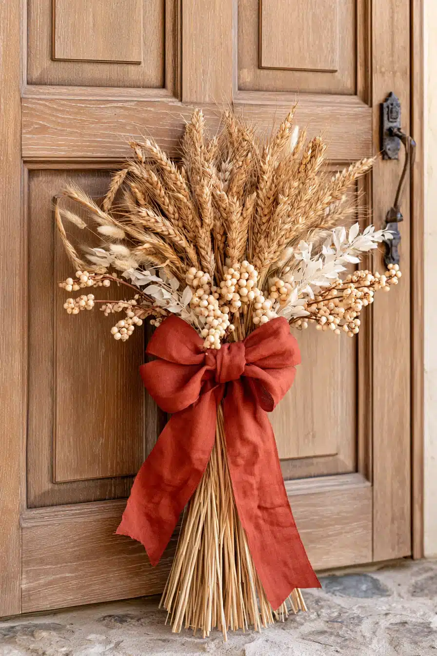 27 Gorgeous Fall Front Door Wreaths for a Warm Autumn Welcome