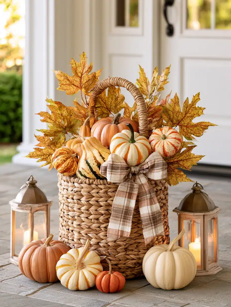 27 Cozy Fall Basket Ideas for a Warm Seasonal Home