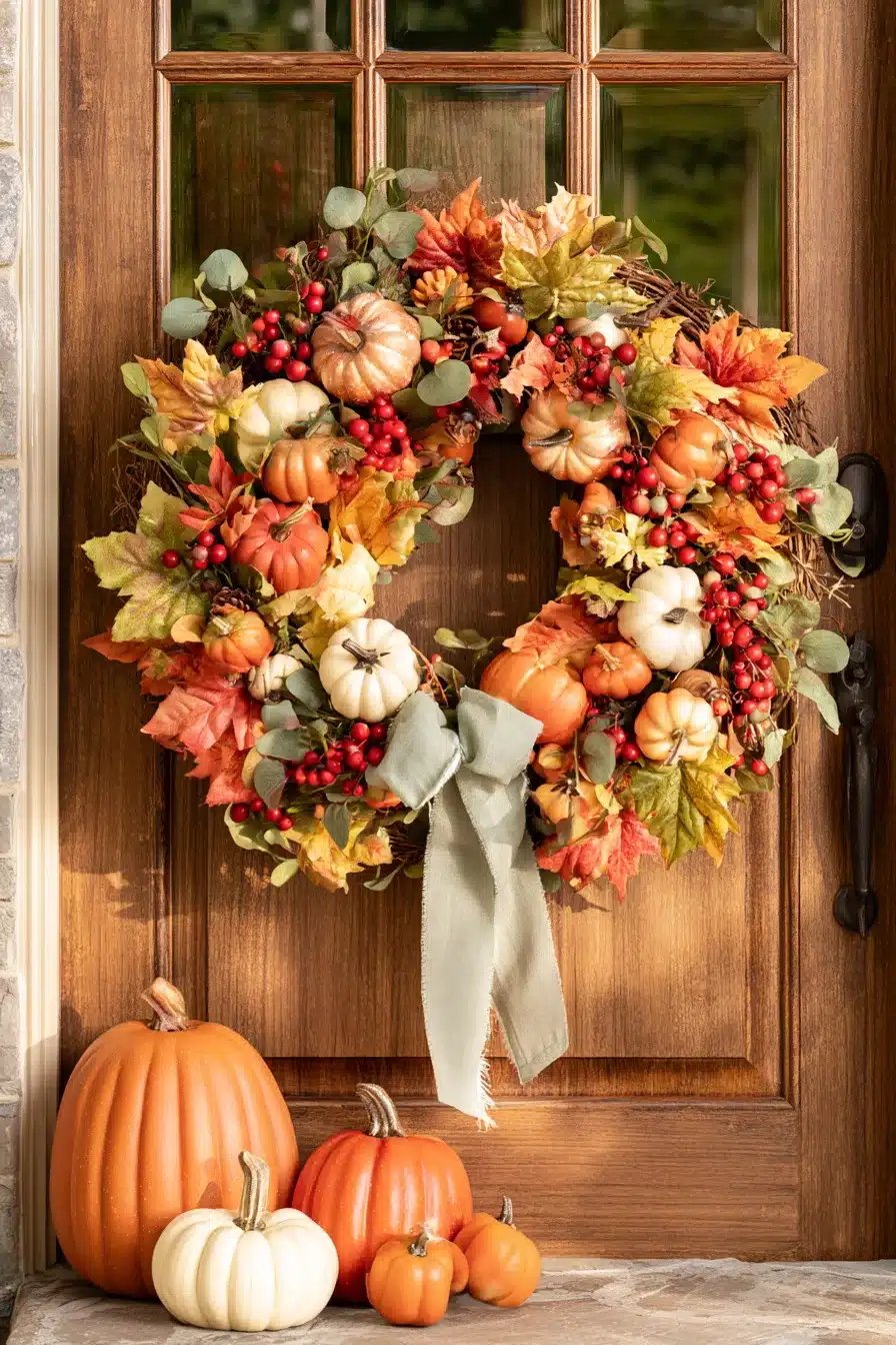 27 Easy DIY Fall Wreaths For A Warm And Welcoming Front Door
