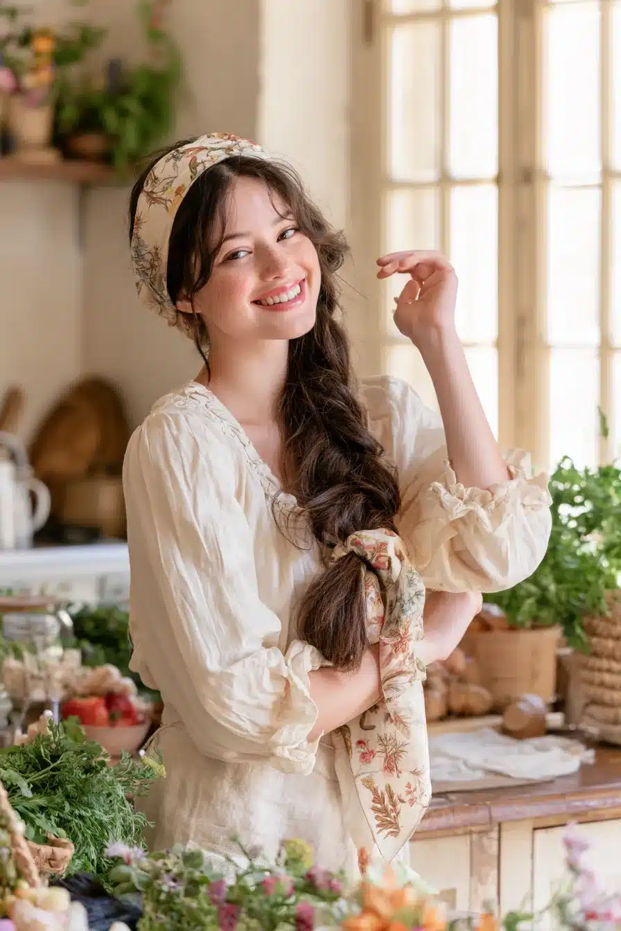 27 Dreamy Cottagecore Hairstyles for Long Hair Full of Romantic Charm