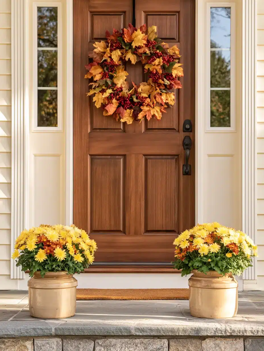 27 Gorgeous Mums Front Porch Ideas for a Colorful Fall Welcome