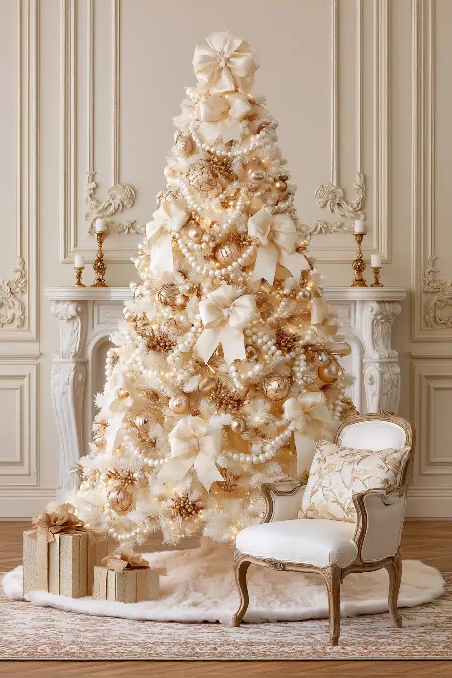 27 Magical White Christmas Tree Ideas For A Dreamy Holiday Home
