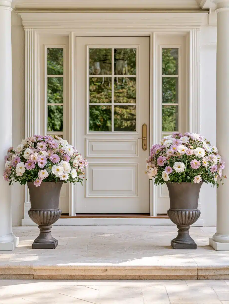 27 Gorgeous Mums Front Porch Ideas for a Colorful Fall Welcome