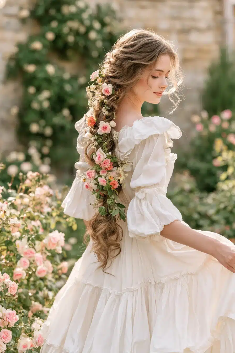 27 Dreamy Cottagecore Hairstyles for Long Hair Full of Romantic Charm