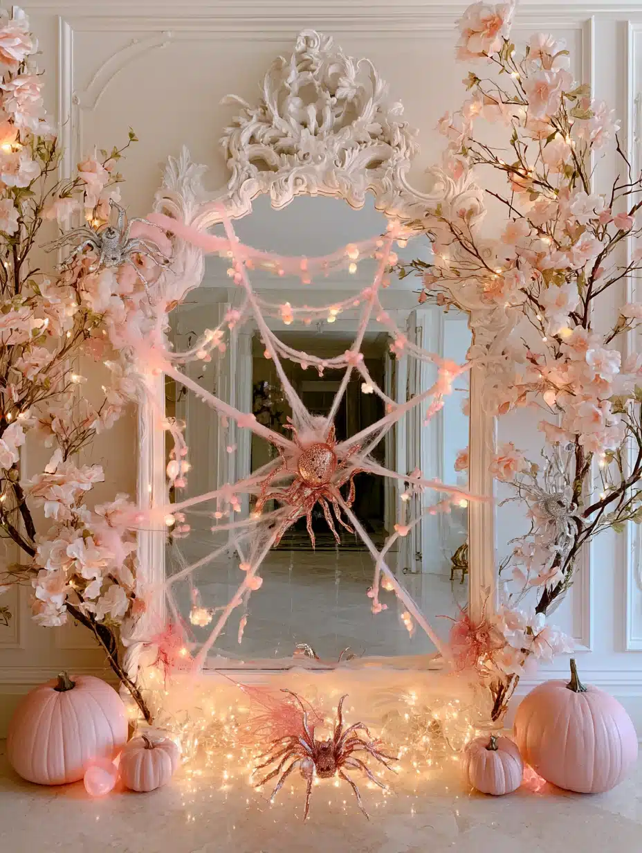 27 Pretty Pink Halloween Decor Ideas for a Playful Spooky Home