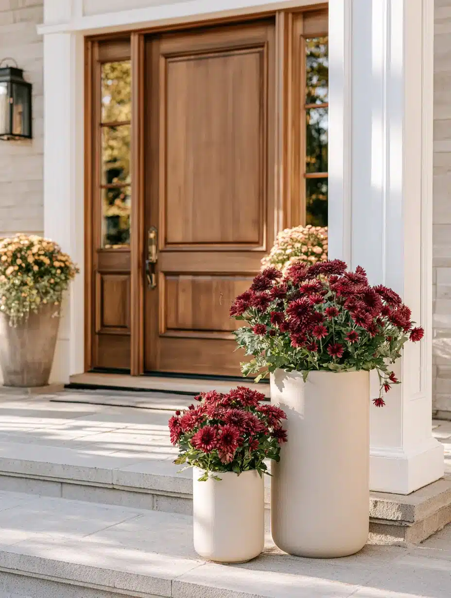 27 Gorgeous Mums Front Porch Ideas for a Colorful Fall Welcome