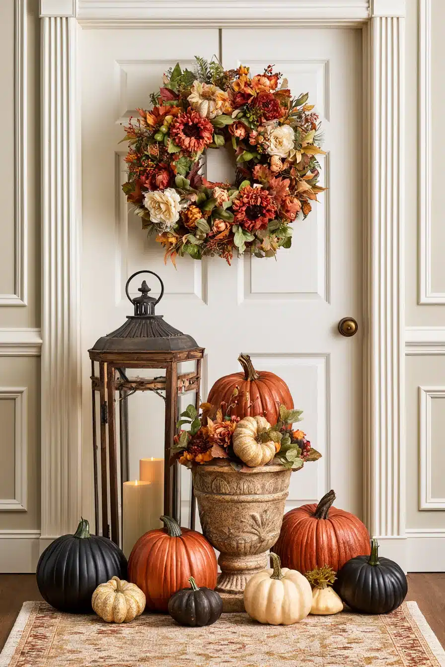 27 Cozy Fall Entryway Decor Ideas For A Warm Autumn Welcome