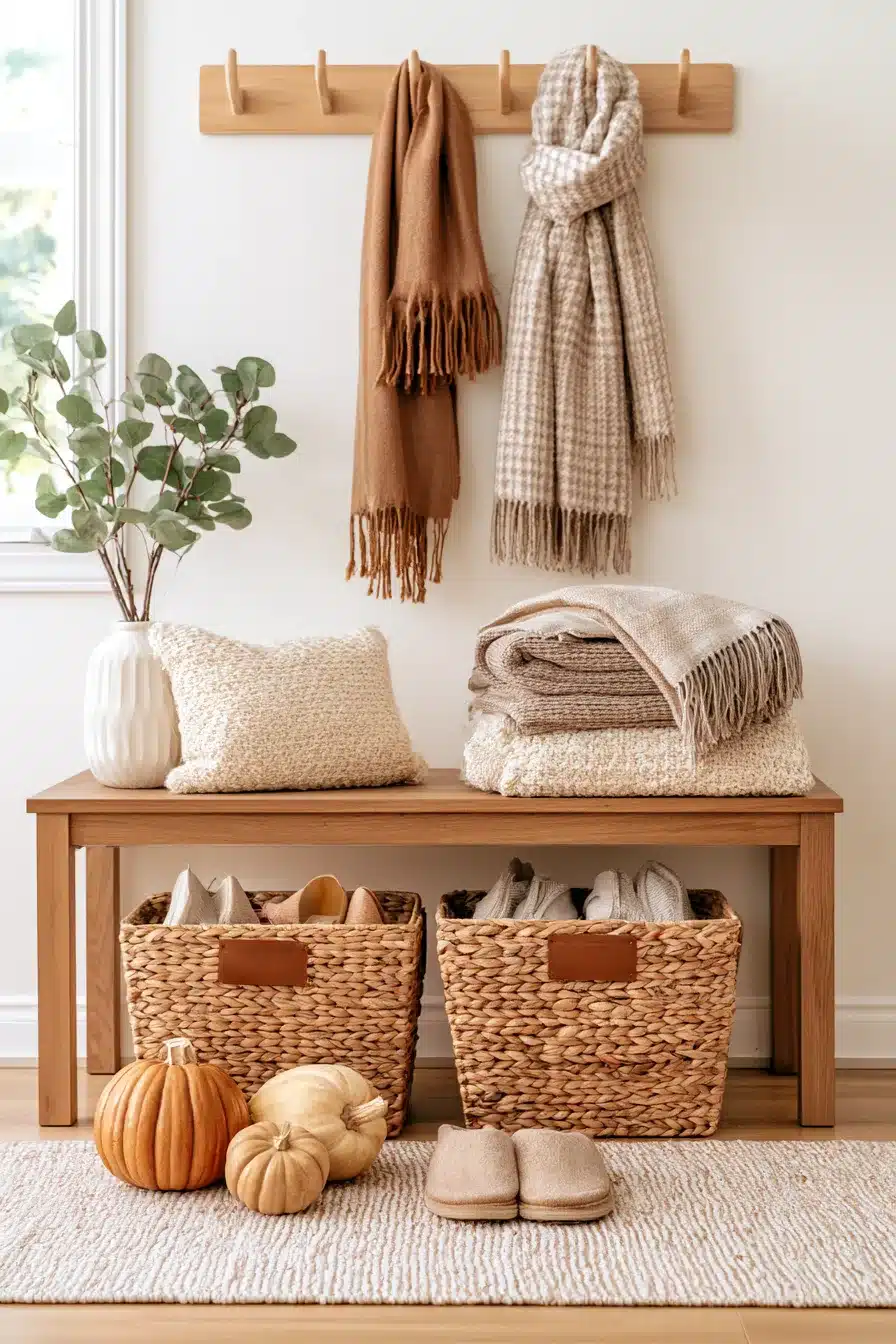 27 Cozy Fall Entryway Decor Ideas For A Warm Autumn Welcome
