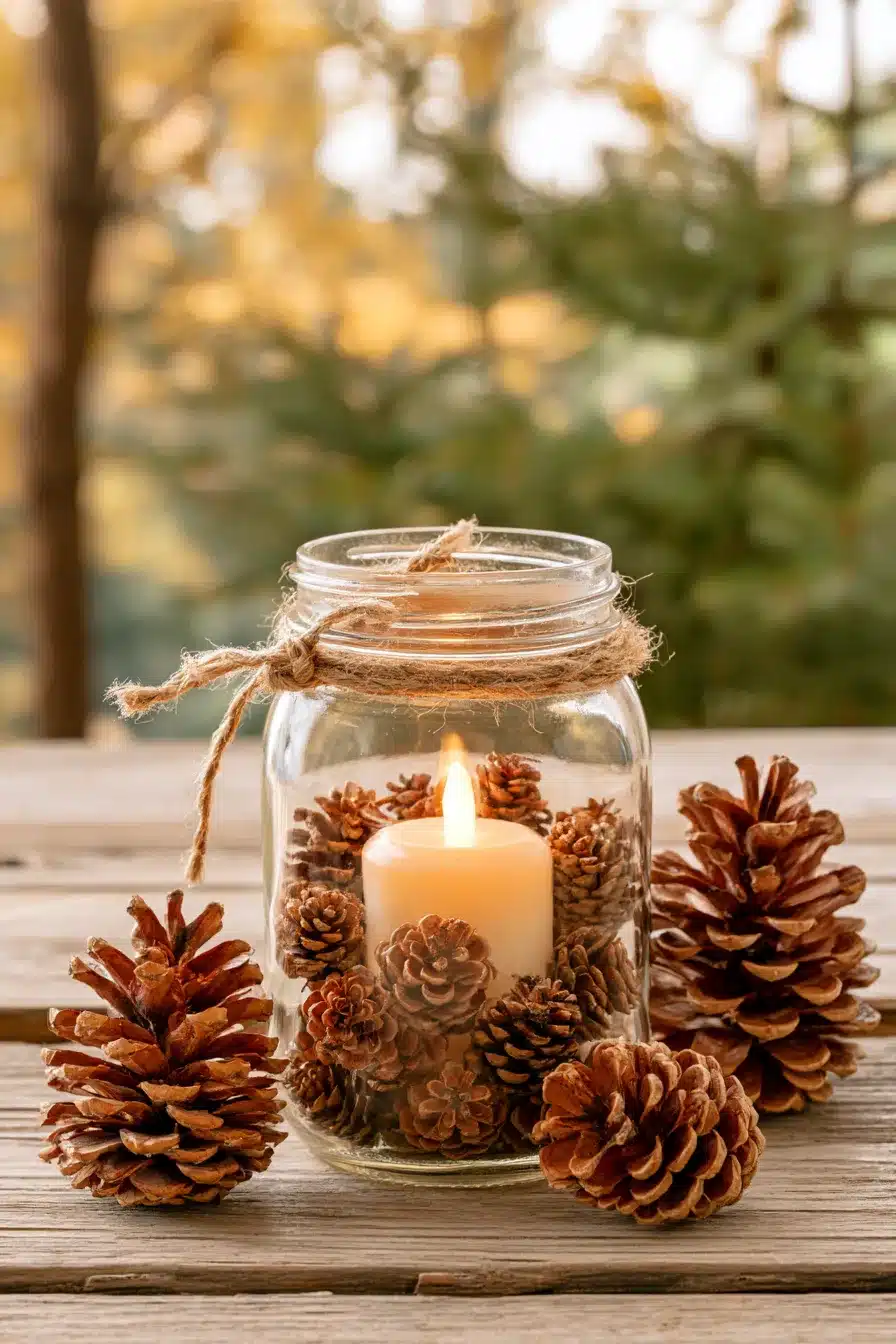 27 Cozy Fall Mason Jar Centerpieces for a Beautiful Autumn Table