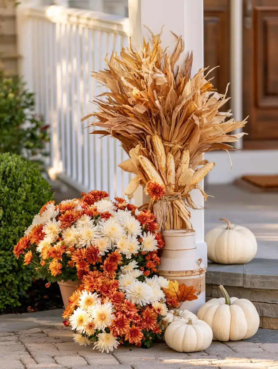 27 Gorgeous Mums Front Porch Ideas for a Colorful Fall Welcome