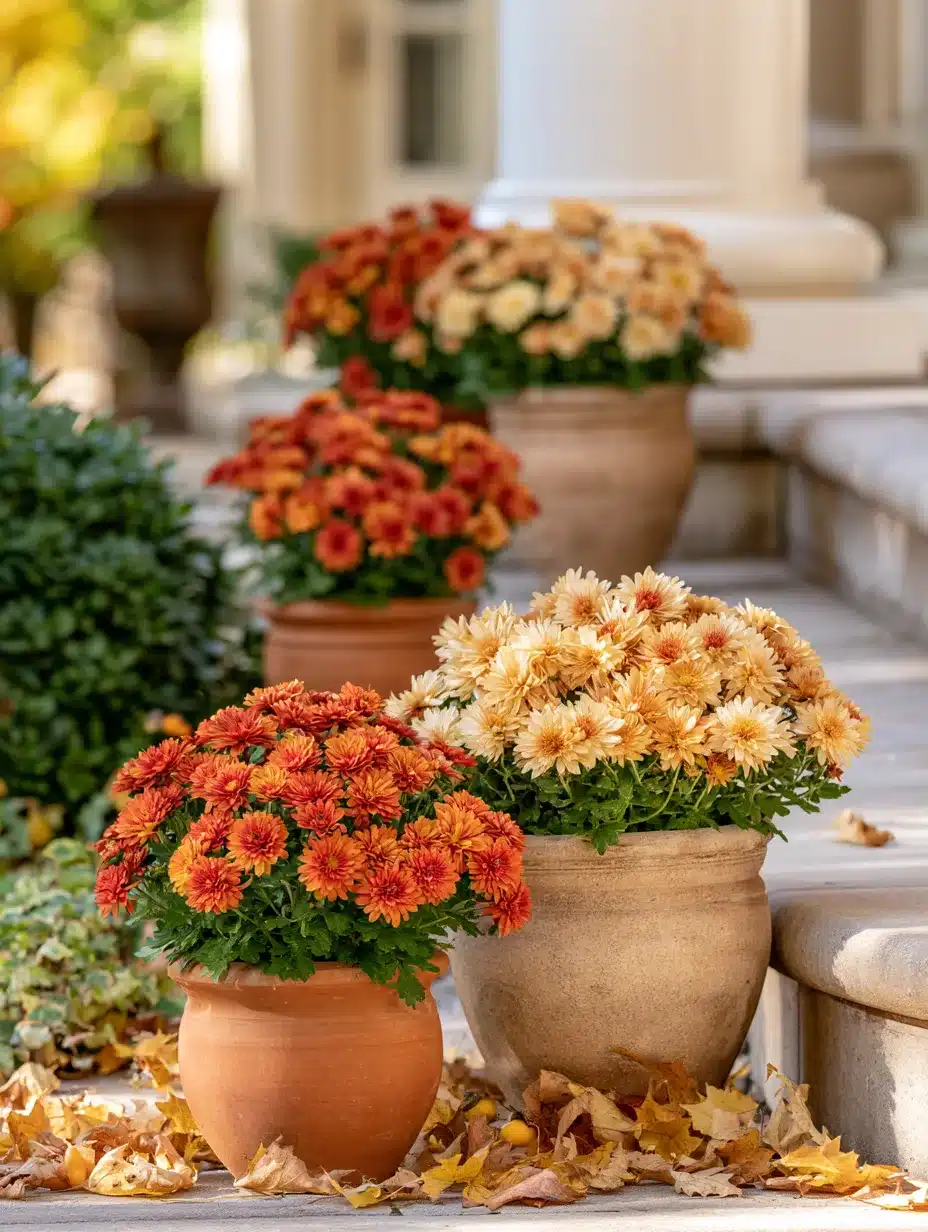 27 Gorgeous Mums Front Porch Ideas for a Colorful Fall Welcome