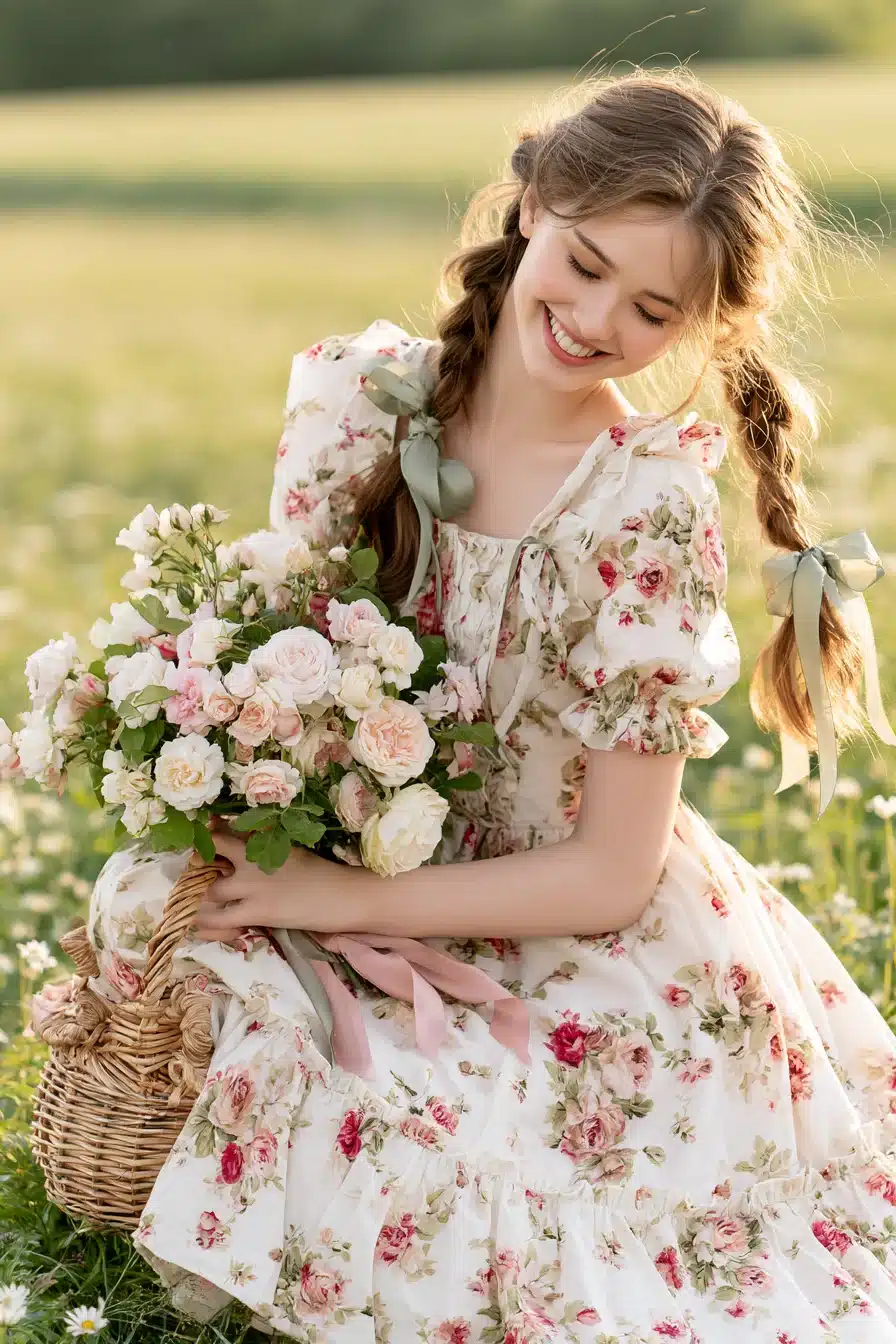 27 Dreamy Cottagecore Hairstyles for Long Hair Full of Romantic Charm