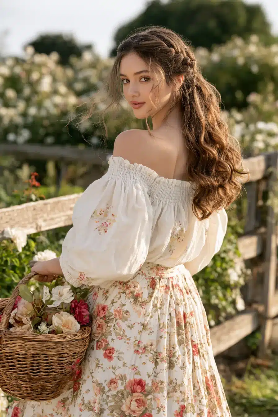27 Dreamy Cottagecore Hairstyles for Long Hair Full of Romantic Charm