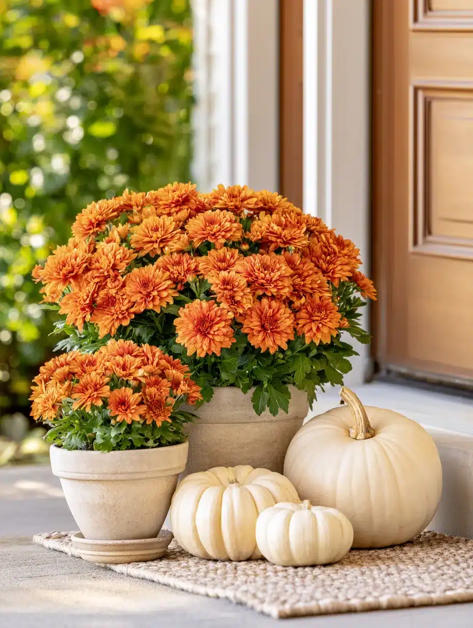 27 Gorgeous Mums Front Porch Ideas for a Colorful Fall Welcome
