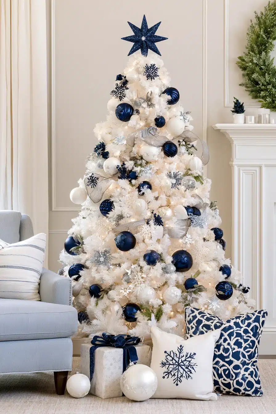 27 Magical White Christmas Tree Ideas For A Dreamy Holiday Home