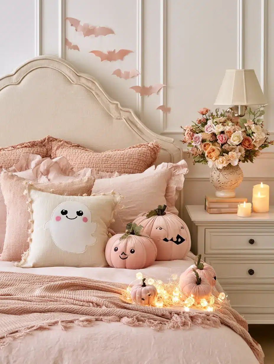 27 Pretty Pink Halloween Decor Ideas for a Playful Spooky Home