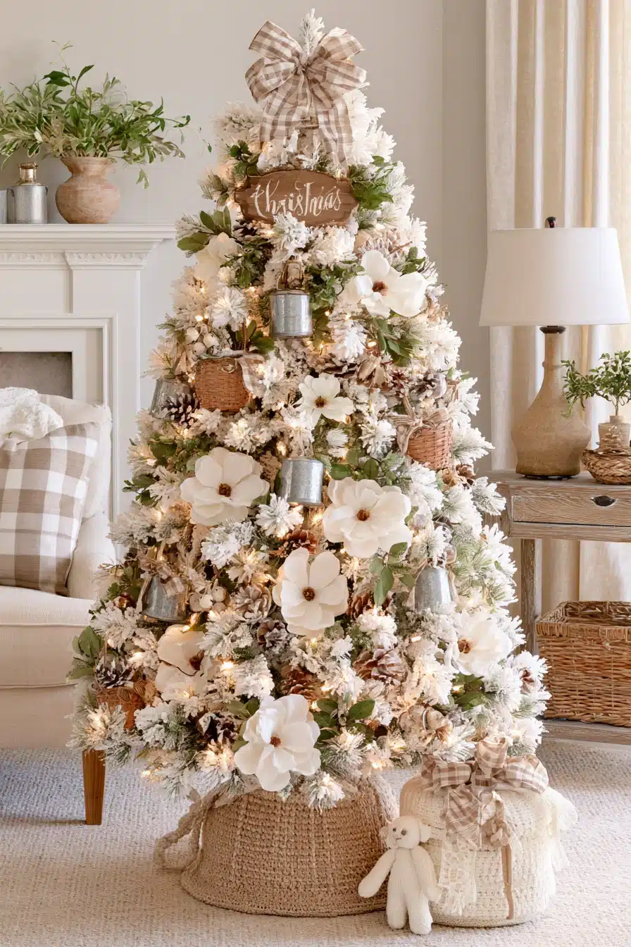 27 Magical White Christmas Tree Ideas For A Dreamy Holiday Home