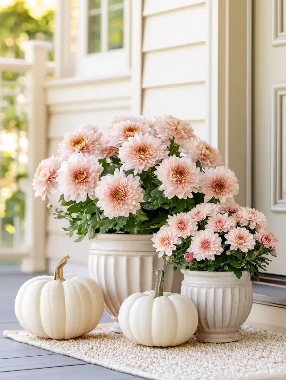 27 Gorgeous Mums Front Porch Ideas for a Colorful Fall Welcome