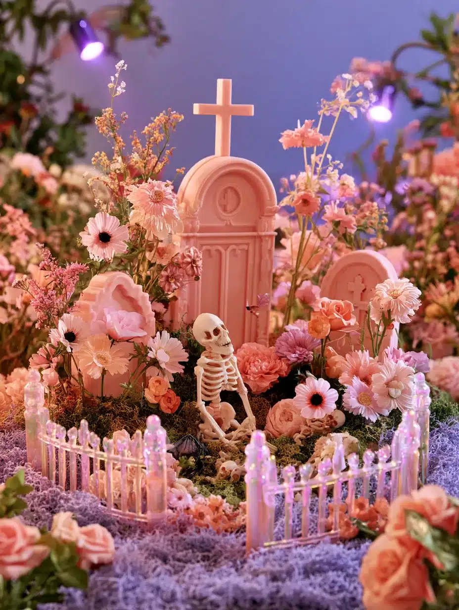 27 Pretty Pink Halloween Decor Ideas for a Playful Spooky Home