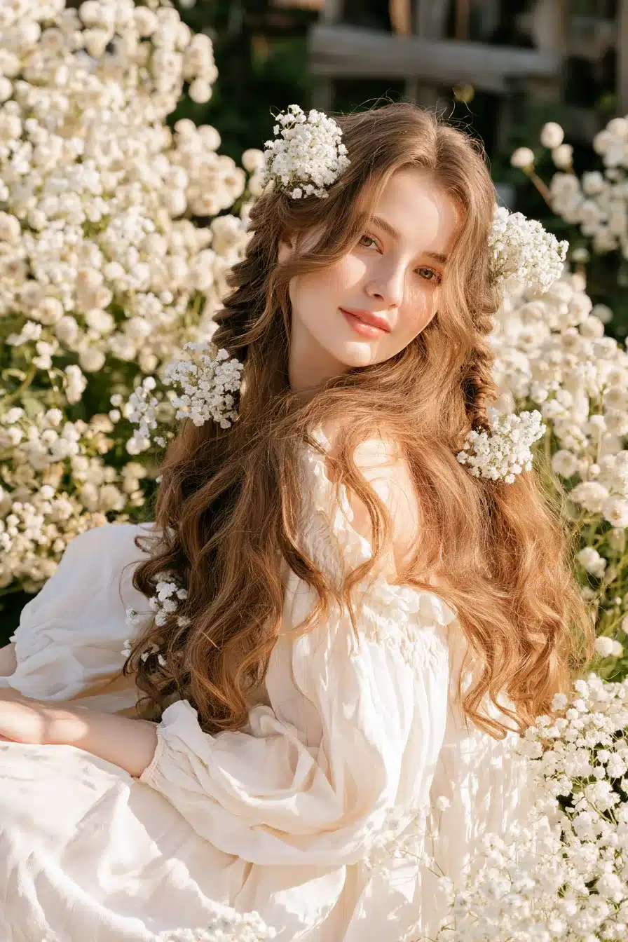 27 Dreamy Cottagecore Hairstyles for Long Hair Full of Romantic Charm