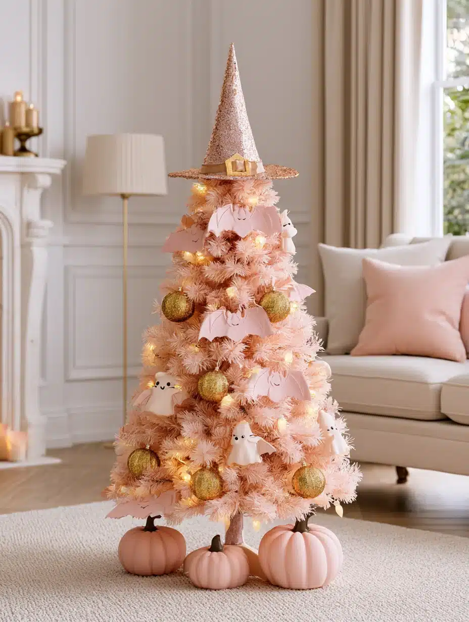 27 Pretty Pink Halloween Decor Ideas for a Playful Spooky Home