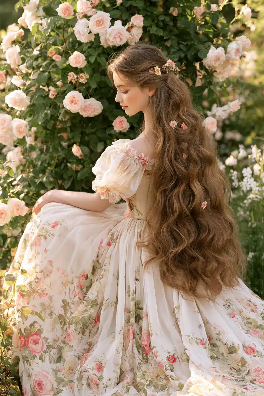 27 Dreamy Cottagecore Hairstyles for Long Hair Full of Romantic Charm