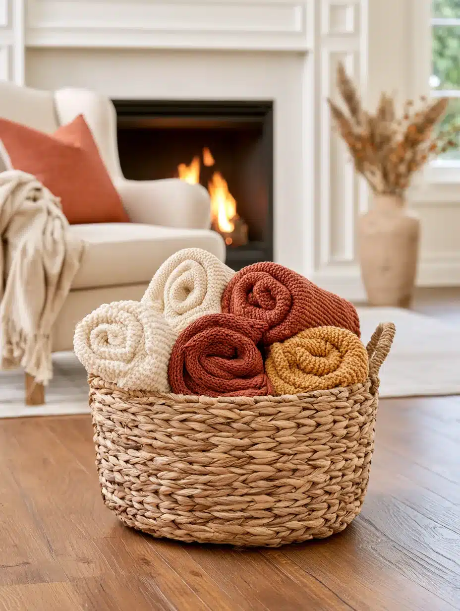 27 Cozy Fall Basket Ideas for a Warm Seasonal Home
