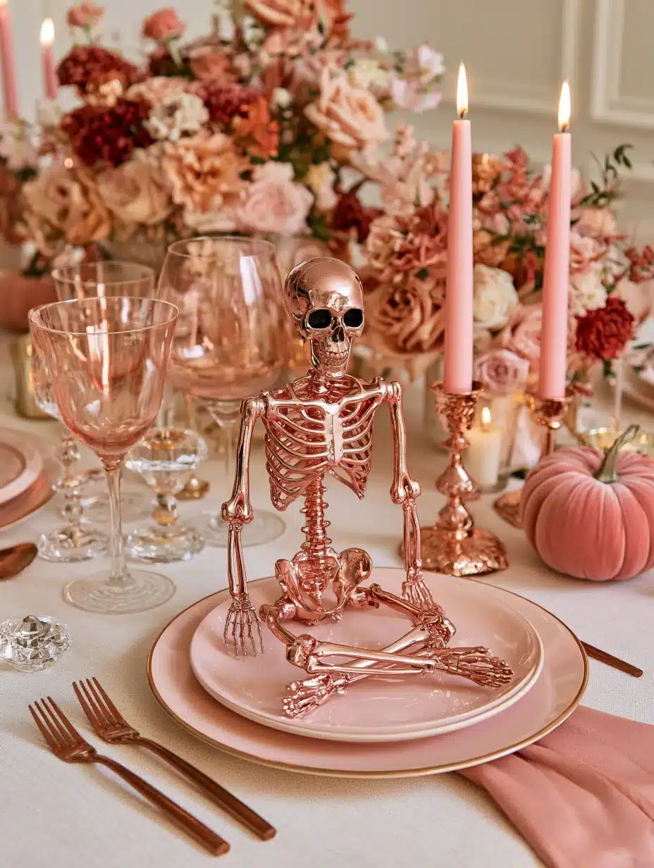 27 Pretty Pink Halloween Decor Ideas for a Playful Spooky Home