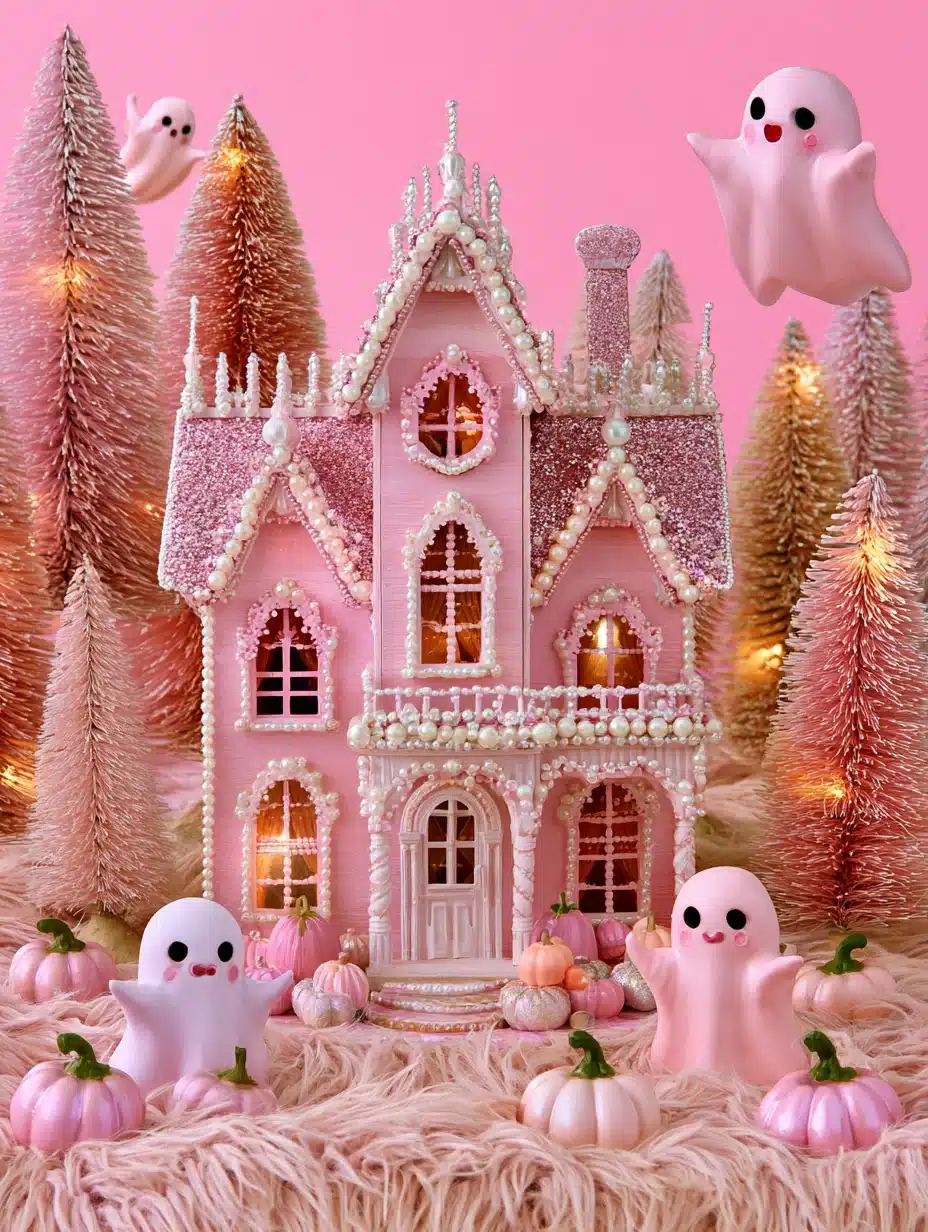 27 Pretty Pink Halloween Decor Ideas for a Playful Spooky Home