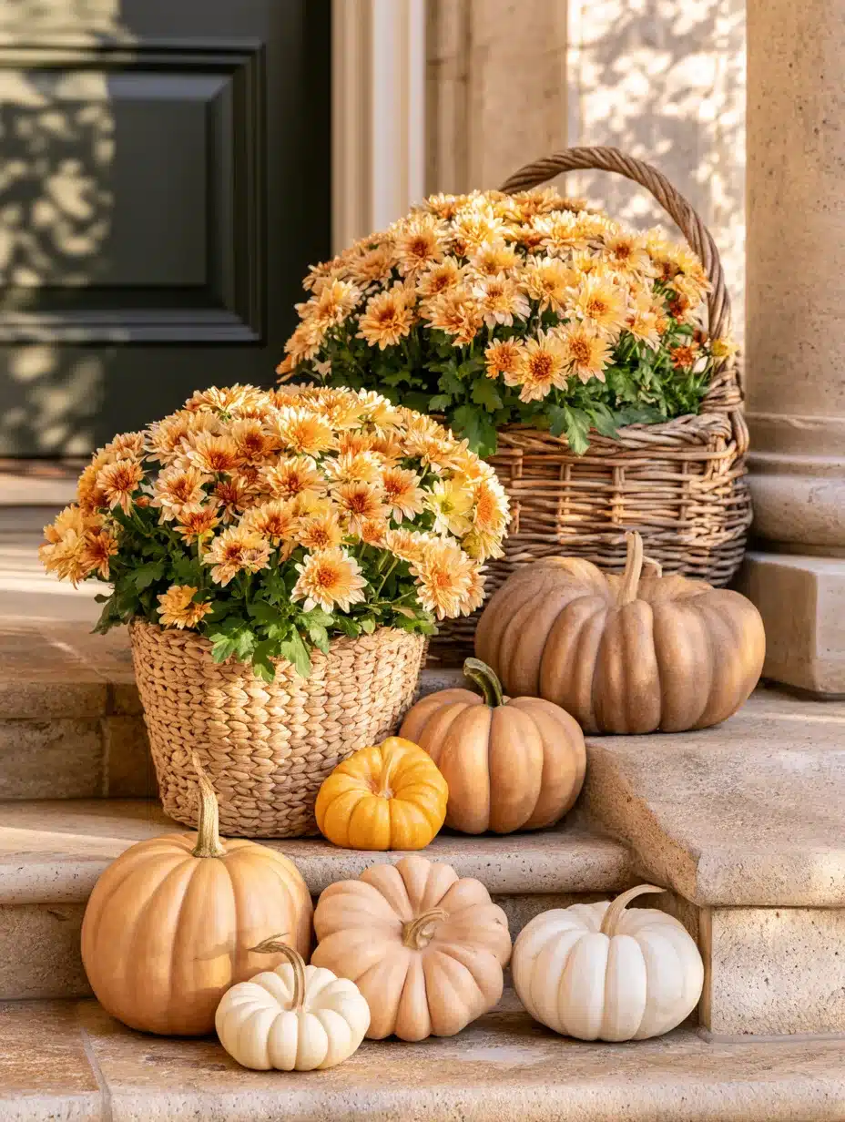 27 Gorgeous Mums Front Porch Ideas for a Colorful Fall Welcome