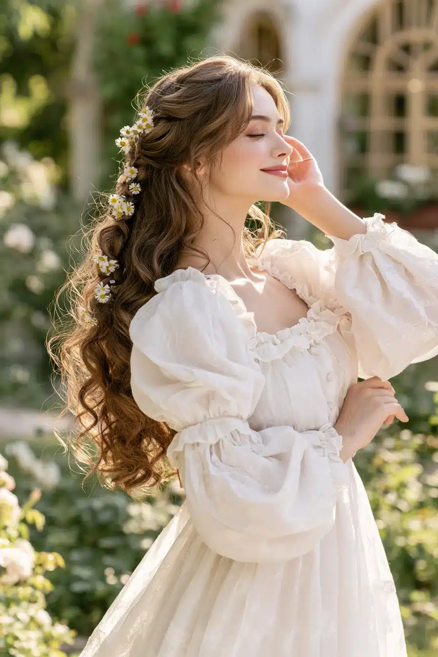 27 Dreamy Cottagecore Hairstyles for Long Hair Full of Romantic Charm