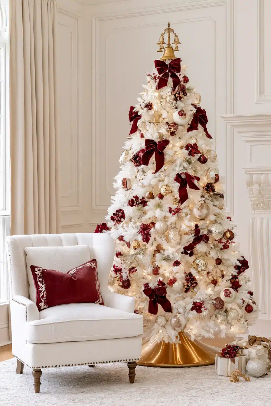 27 Magical White Christmas Tree Ideas For A Dreamy Holiday Home