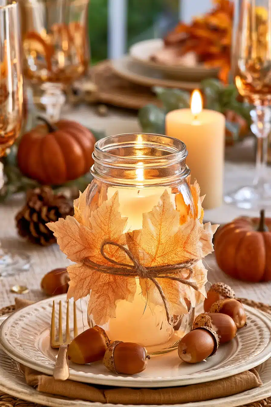27 Cozy Fall Mason Jar Centerpieces for a Beautiful Autumn Table